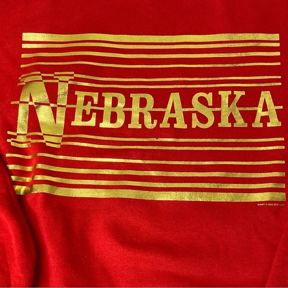 Vintage Nebraska Crewneck Sweatshirt Red Gold Collectible Souvenir. - Picture 3 of 5